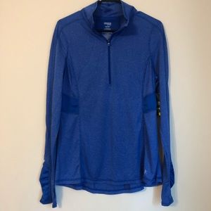 Danskin Now Royal Blue Long Sleeve Quarterzip
